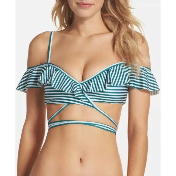Isabella Rose Avalon Off the Shoulder Bikini Top L - Picture 3 of 11